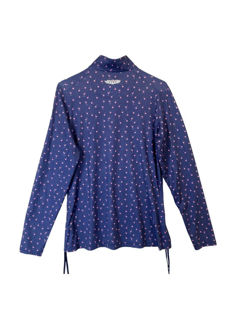 Straight Down Womens XL Cherry& Martini Print Golf Pullover Performance Top EUC - Picture 5 of 12